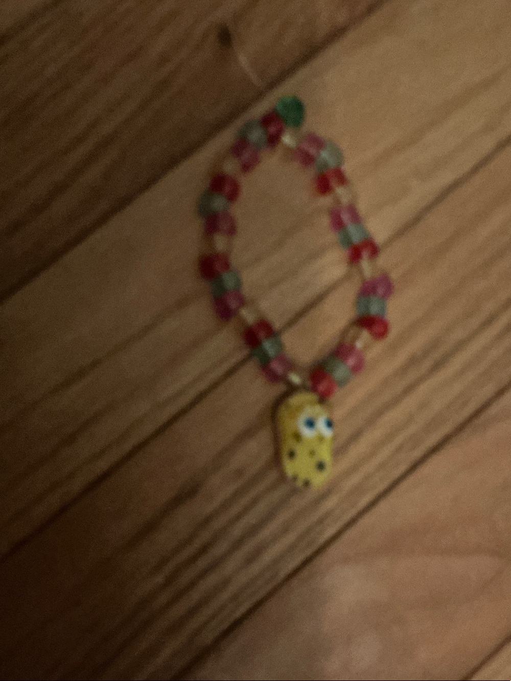 Beaded SpongeBob bracelet